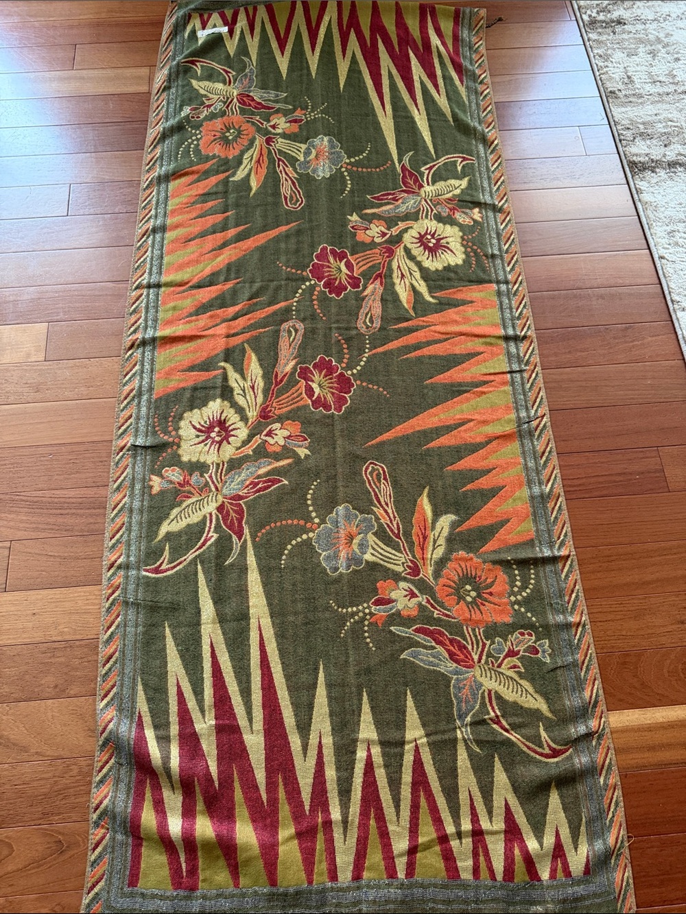 Pashmina Reversible Scarf - Wrap- Vintage